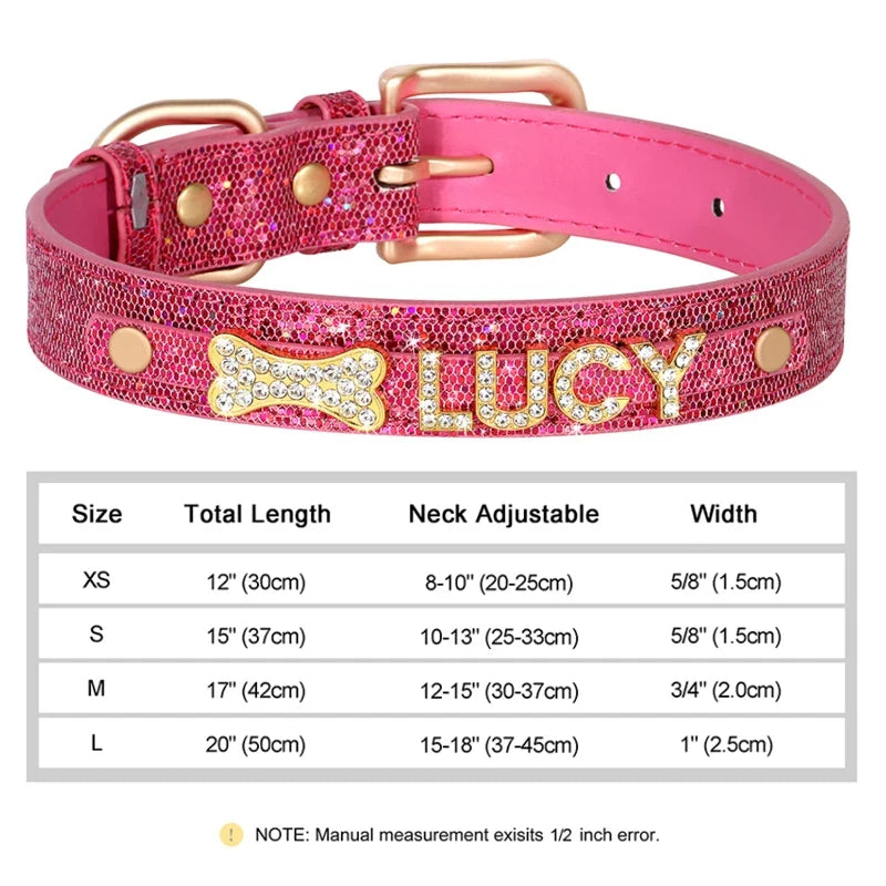 Bling Crystal Puppy Dog Collars Personalized - ProPawPet.com