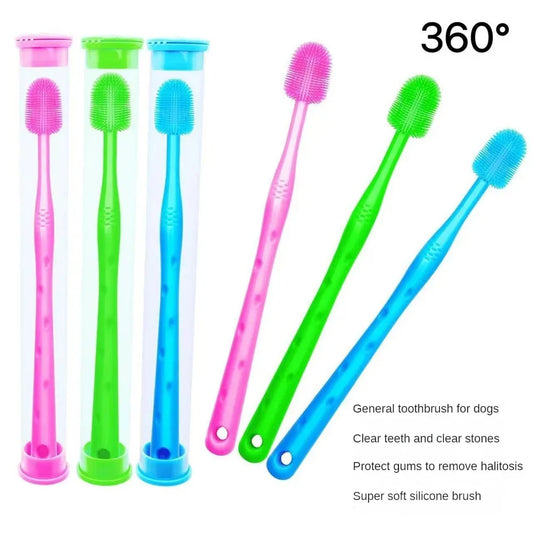 360° Silicone Pet Toothbrush Soft Dog Cat - ProPawPet.com