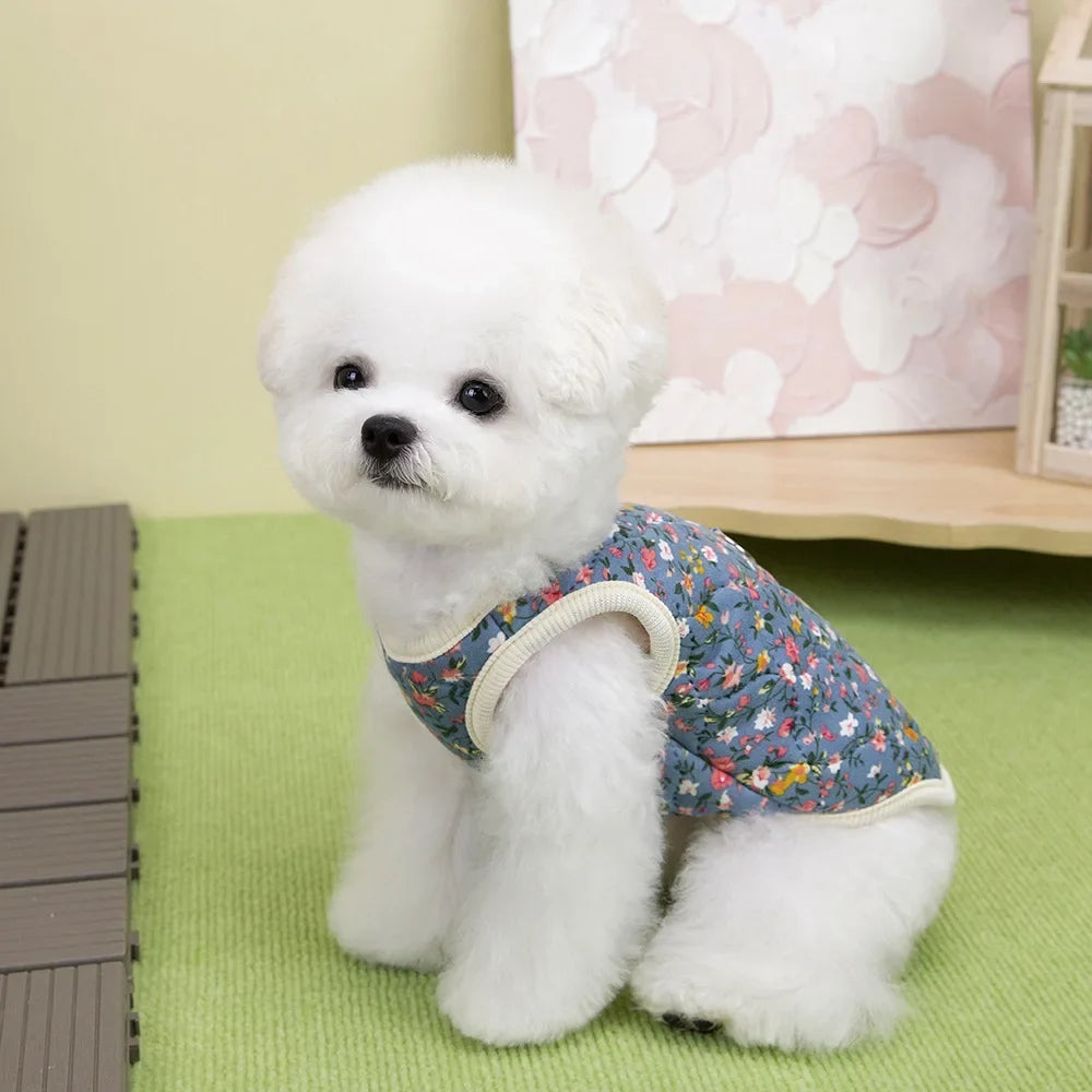 Puppy Floral Vest Pet Clothing Dog Fleece - ProPawPet.com