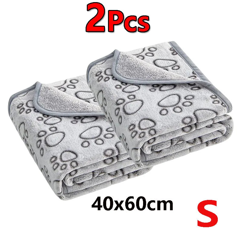Premium Soft Dog Blanket Washable Cute Paw Print – 6 Colors