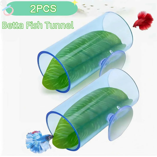 1/2Pcs Betta Fish Acrylic Tube Tunnel Hollow - ProPawPet.com