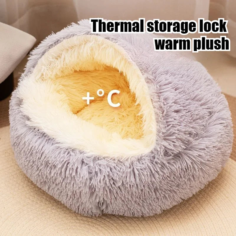 50CM 2 in 1 Soft Plush Pet Bed with Cover - ProPawPet.com