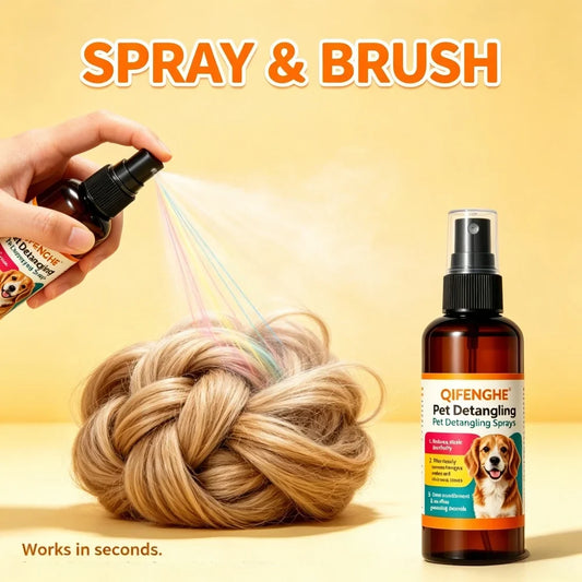 QIFENGHE 50ml Pet Detangling Spray, Leave-In - ProPawPet.com