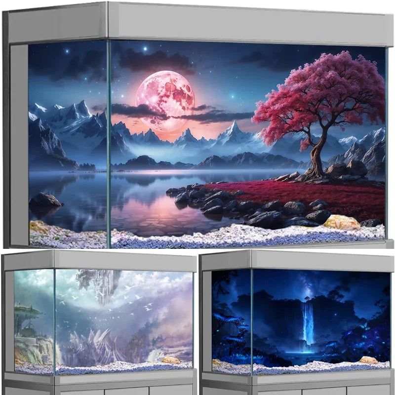 Dreamy Starry Sky 3D Fish Tank Decor - ProPawPet.com