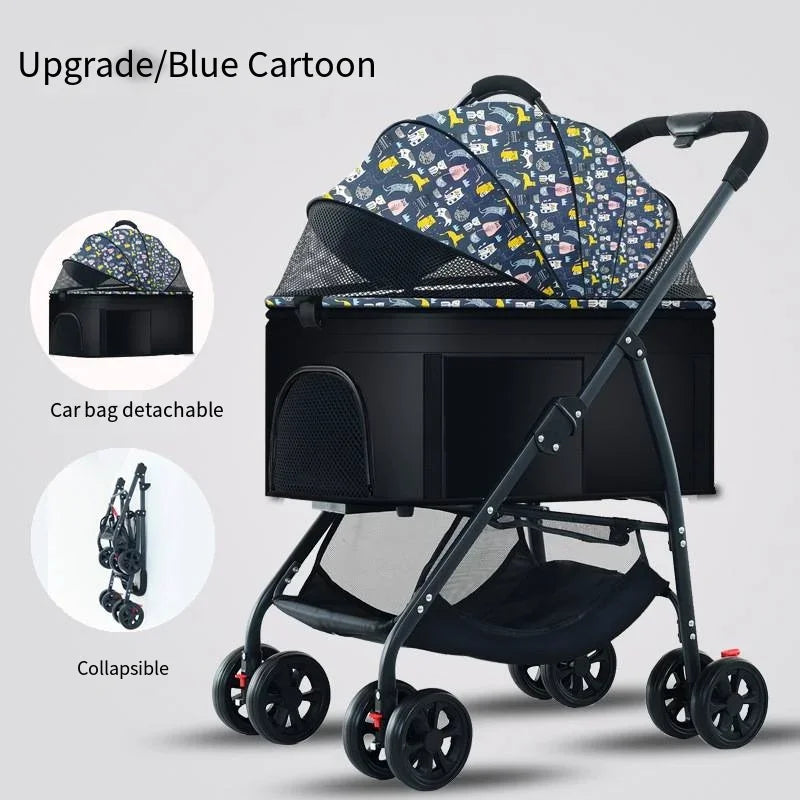 Pet Car Strollers 3IN1 Lightweight Foldable Specifically – 7 Colors