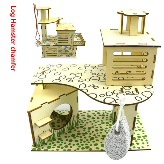 Hamster chamfer minipet toy tree nest ladder - ProPawPet.com