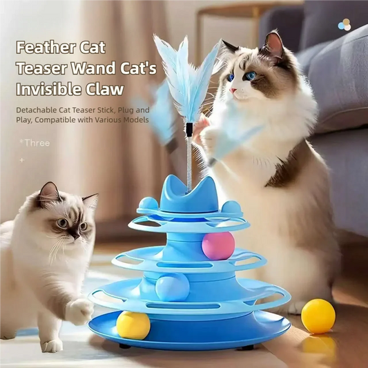Cat Interactive Rotating Pet Toy Tower, - ProPawPet.com
