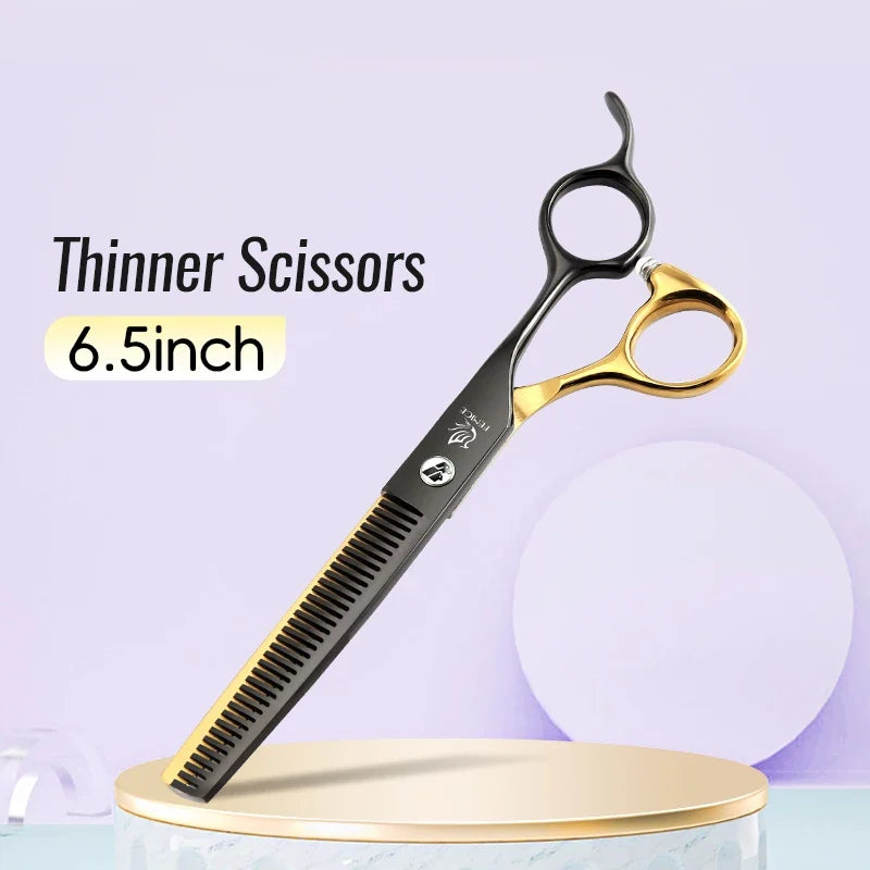 Fenice 6.5/7 Inch Black Gold Pet Grooming - ProPawPet.com
