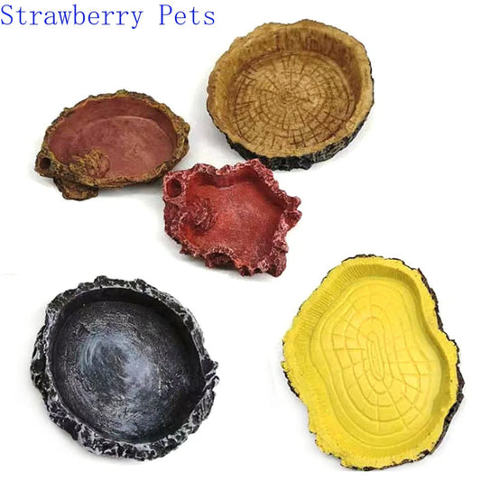 Resin Aquarium Pet Reptile Feeder Bowl Basin - ProPawPet.com