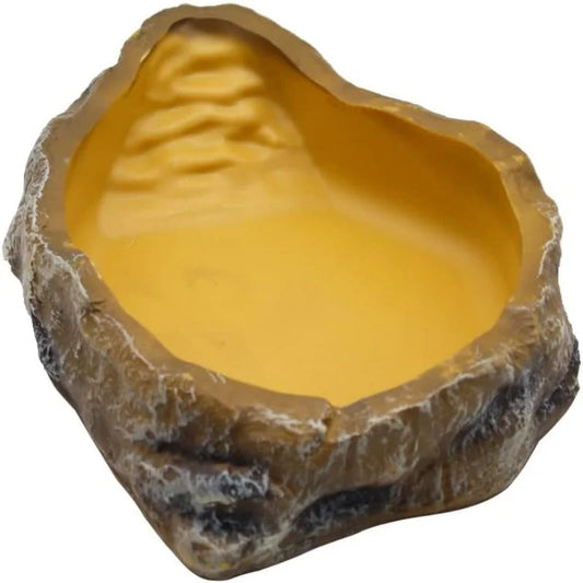Reptile Worm Water Bowl Resin Rock Dish - ProPawPet.com