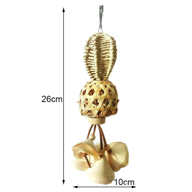 Natural Material Pet Parrot Plaything Bird Swing
