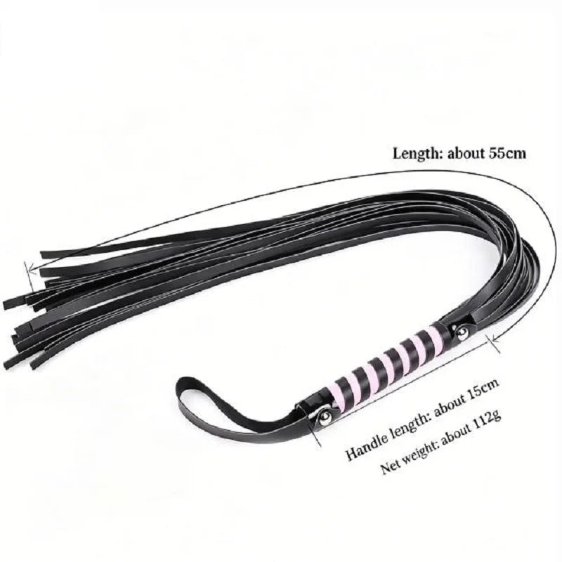 70cm Rivet Inlay Handle Leather Tassels Horse Whip – Whips, Crops & Spurs