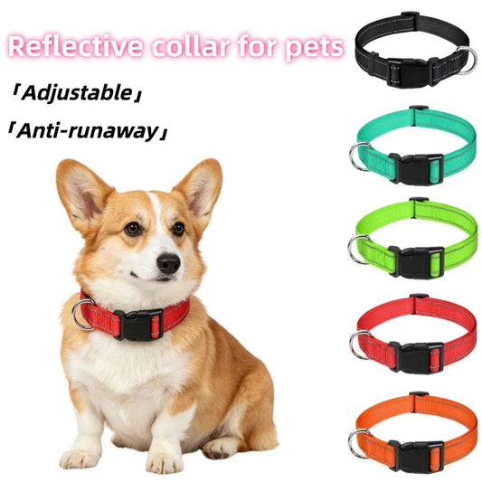 1PC Reflective Nylon Dog Collar Adjustable - ProPawPet.com