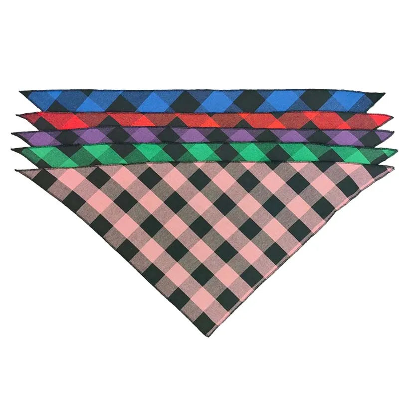 Custom Dog Pet Plaid Bandana Name ID - ProPawPet.com