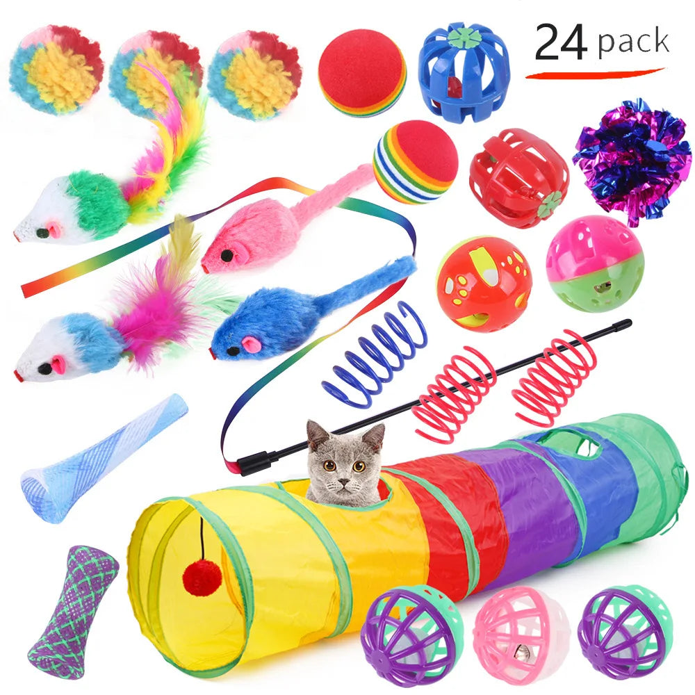12- Set Pet Kitten Toys