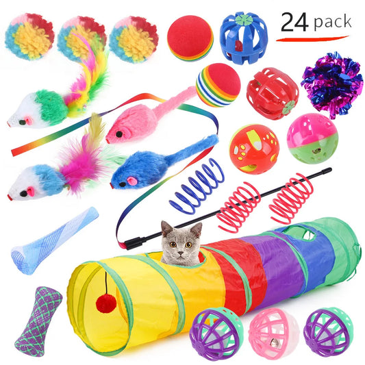 12- Set Pet Kitten Toys