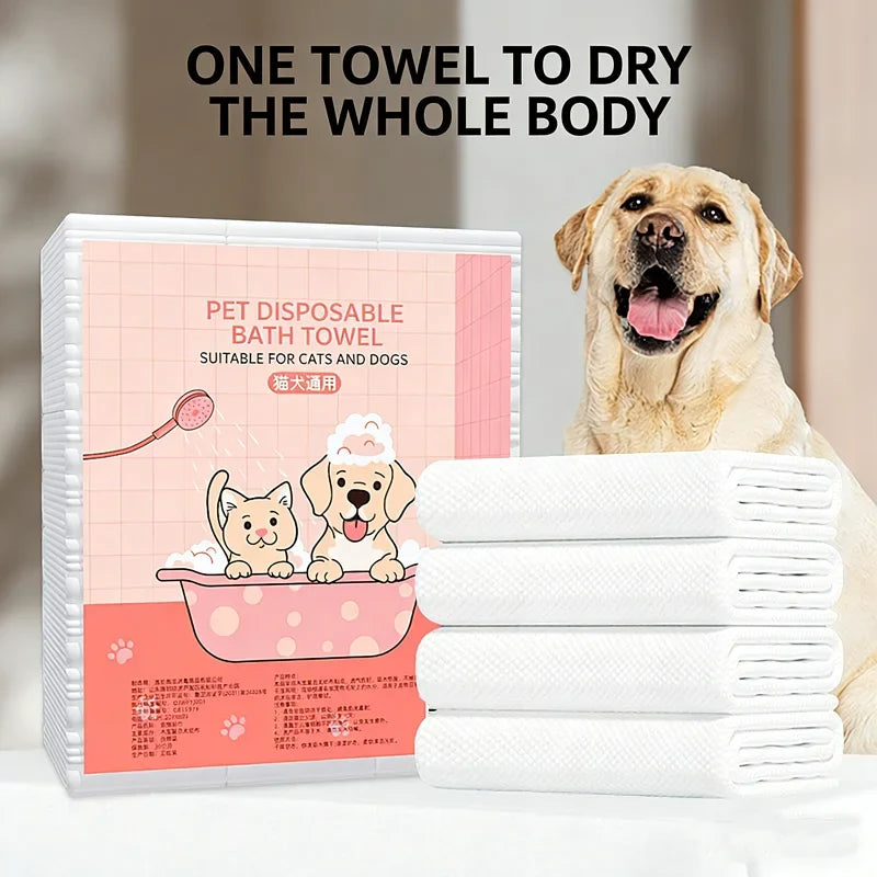10pcs Disposable Pet Bath Towel Super Soft - ProPawPet.com