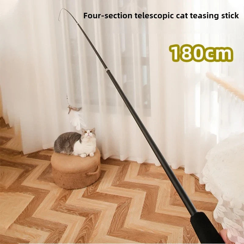 1.8M Extendable Cat Teaser Rod -Retractable - ProPawPet.com