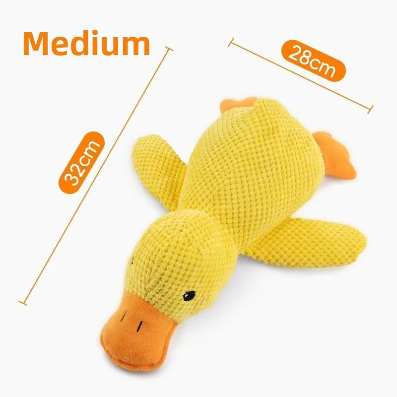 Bite Resistant Plush Dog Toy Duck Shape Interactive Chew Proof – Dog Supplies