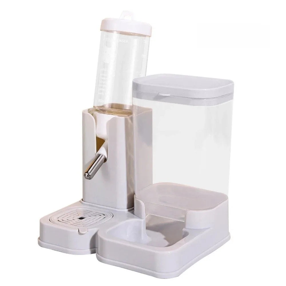2 in 1 Design Auto Pet Food Feeder Plastic Large Capacity Rabbit
