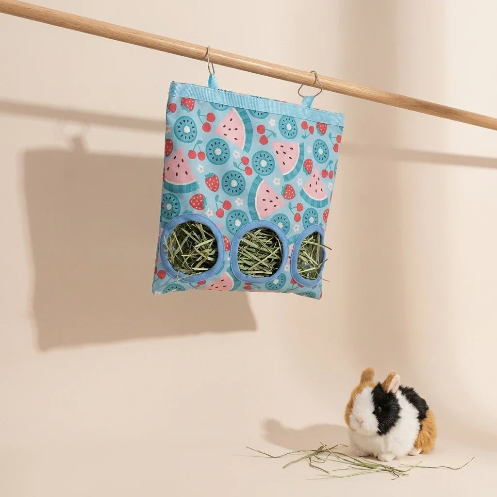 2 Hole/3 Hole Hanging Hay Feeder Bag - ProPawPet.com