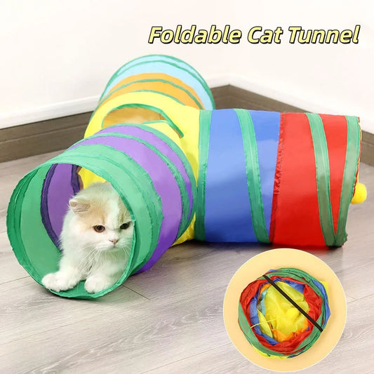 Hot Cat Tunnel Pet Tube Collapsible Play Toy - ProPawPet.com