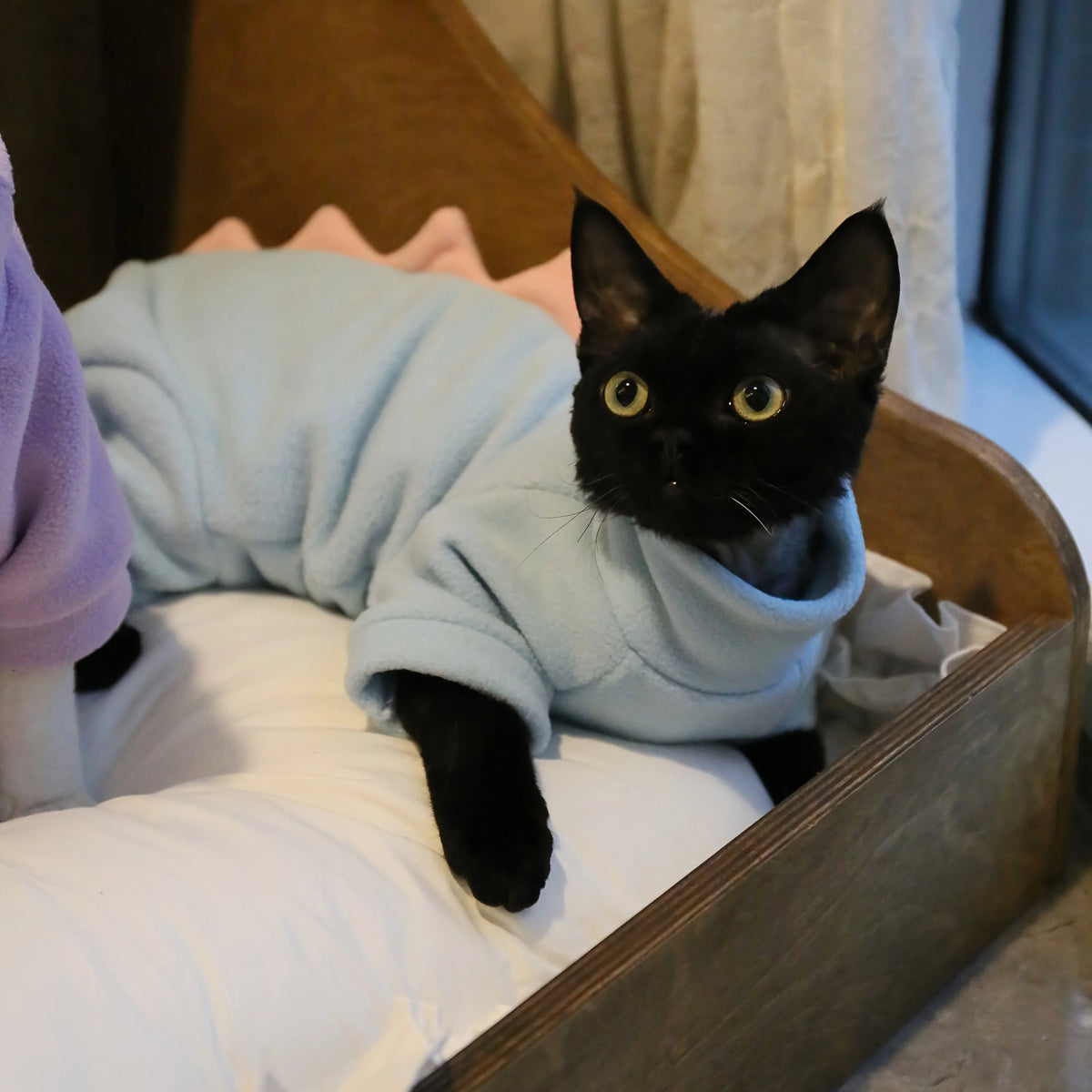High Neck Polar Fleece Full Wrap Cat Onesie - ProPawPet.com