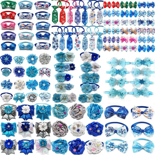 30/50pcs Winter Style Pet Dog Bow Ties - ProPawPet.com