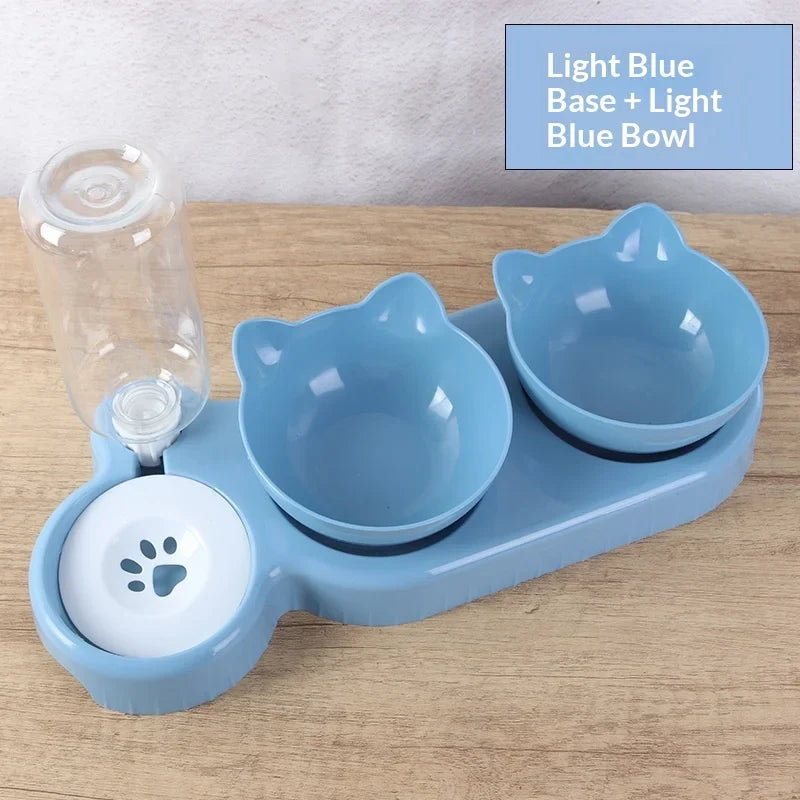 3 in 1 Anti-tip Cat Pet Feeder Automatic - ProPawPet.com