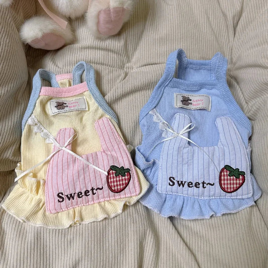 Pet Strap Spring Strawberry Backpack Skirt - ProPawPet.com