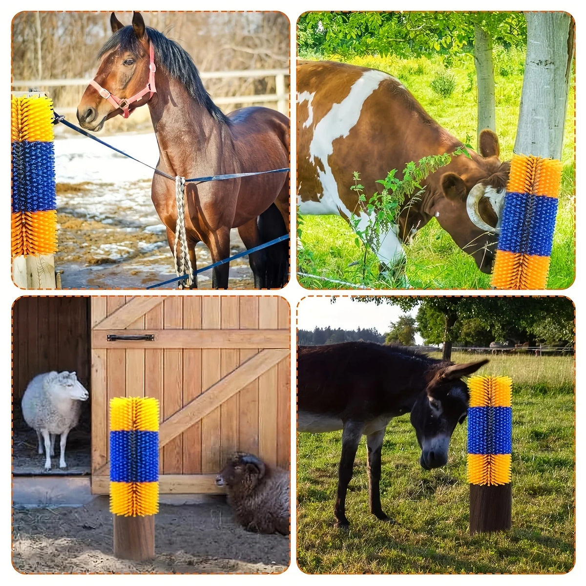 1set Livestock Scratch Brushes, Horse - ProPawPet.com