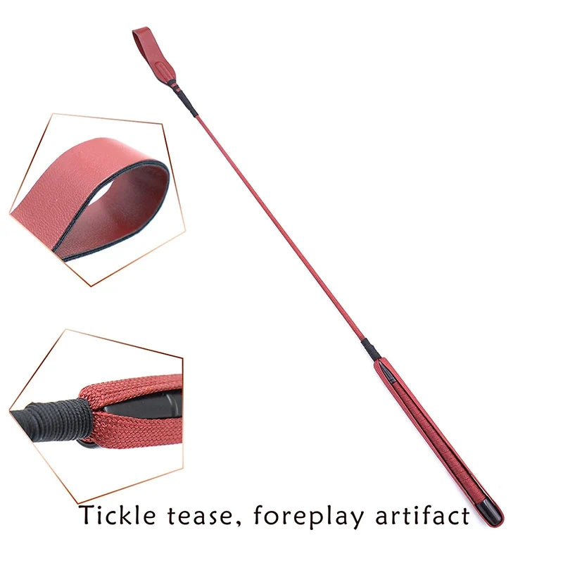 PU Leather Long Straight Whip Flogger Paddle - ProPawPet.com