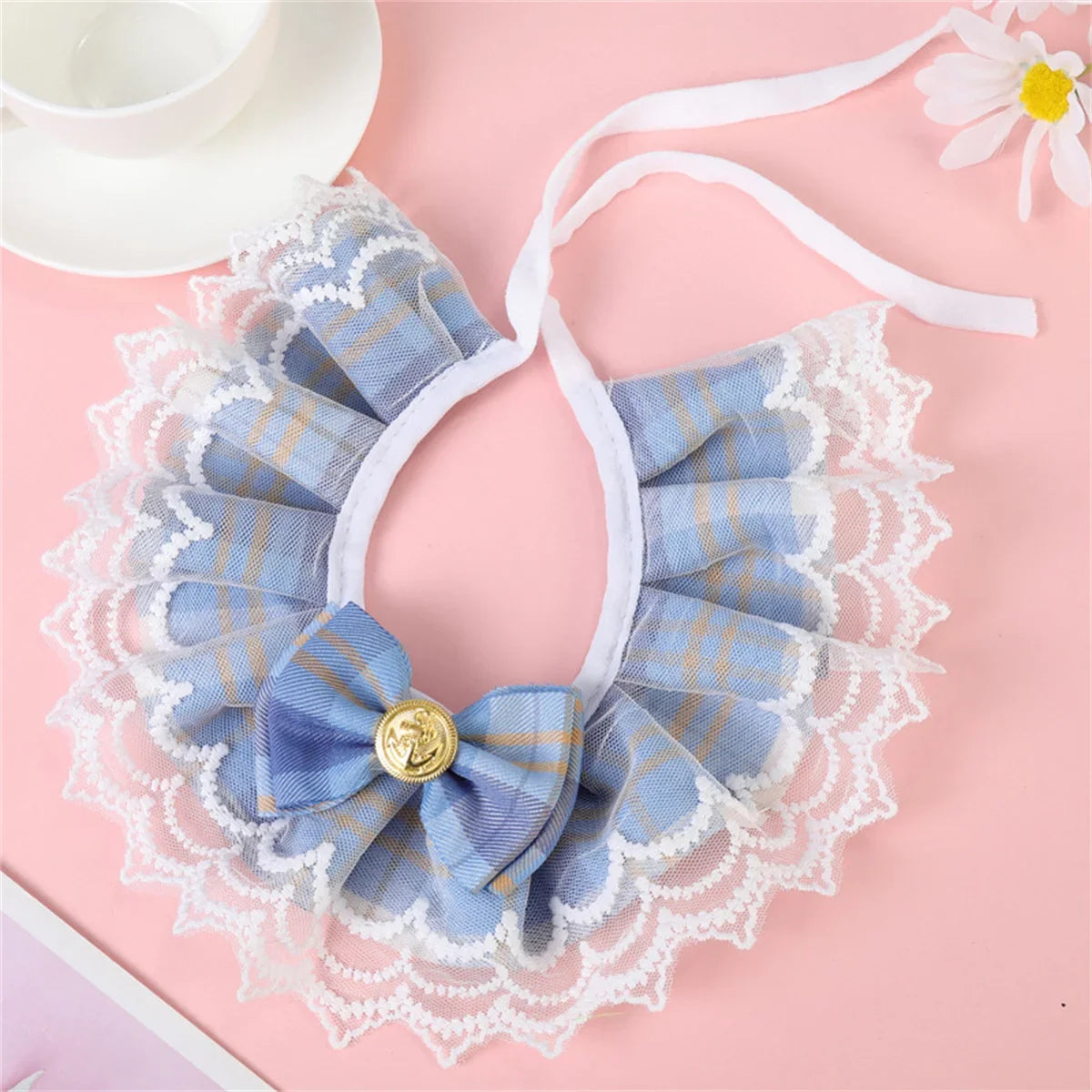 Lace Pet Scarf Cat Bib Dog Collar Lace Daisy - ProPawPet.com