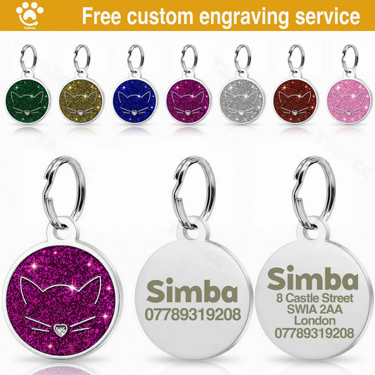 Cat Plate Tags Free Personalized Pet ID Name - ProPawPet.com