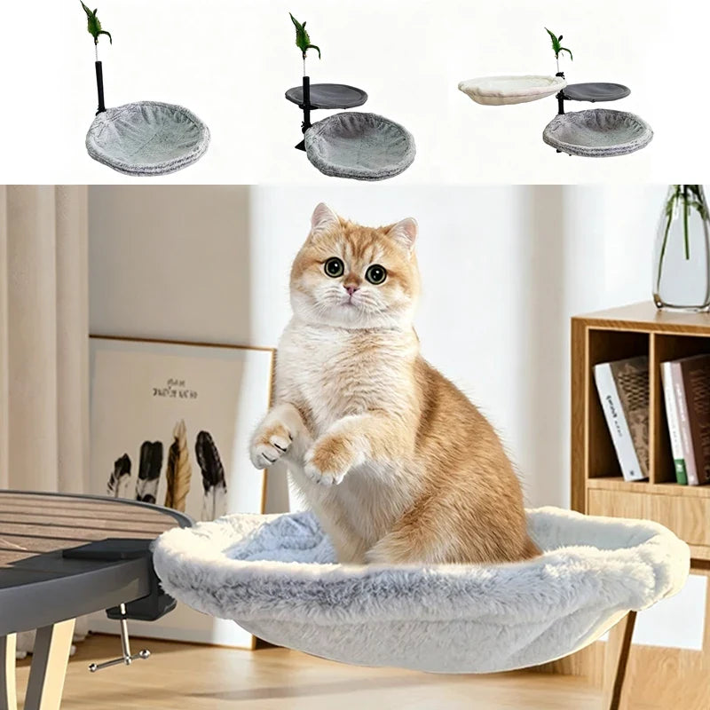 Adjustable Cat Hammock Desk Bed with Toy - ProPawPet.com