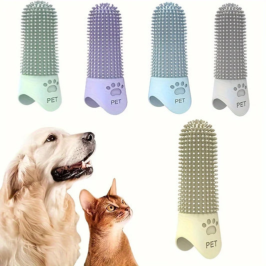 360° Soft Silicone Pet Finger Toothbrush, - ProPawPet.com