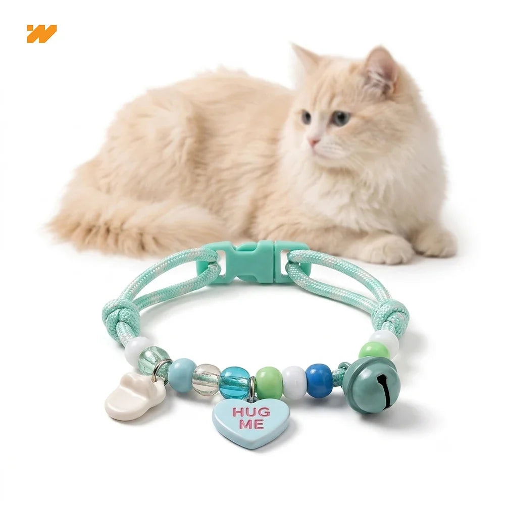 Cute Pet Beaded Necklace Cat Dog Collar - ProPawPet.com