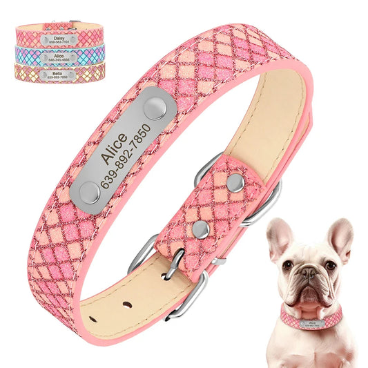 Customized Leather Dog Collar Free Engraved - ProPawPet.com