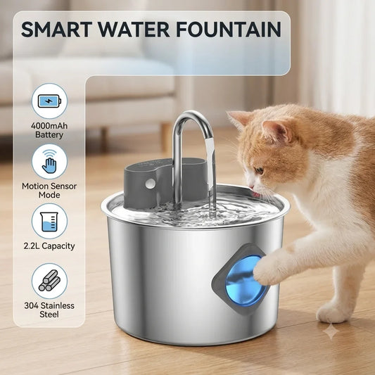 Smart Cordless Cat Water Fountain with 304 - ProPawPet.com