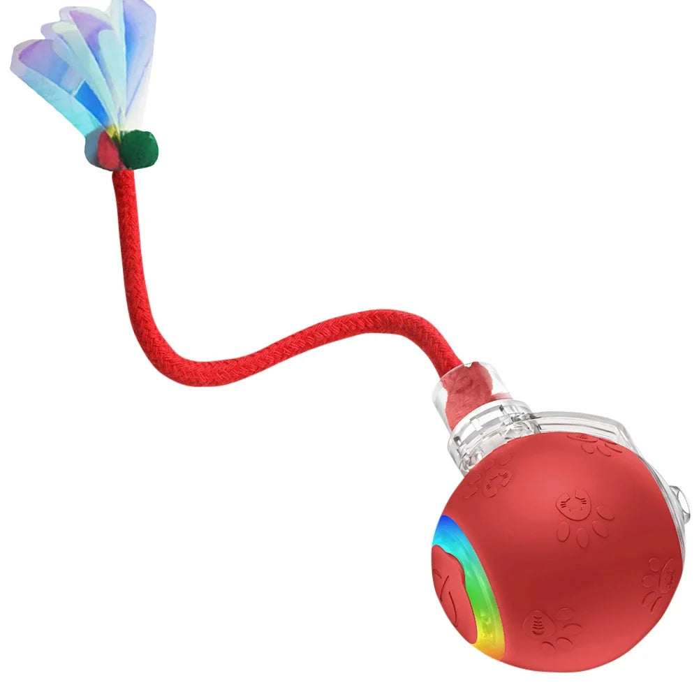 Interactive Cat Plaything Ball Motion Activated Self Rotating – Cat Supplies
