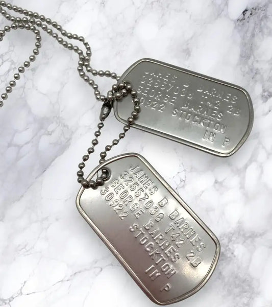 James B Barnes WWII Style Military Dog Tags - ProPawPet.com