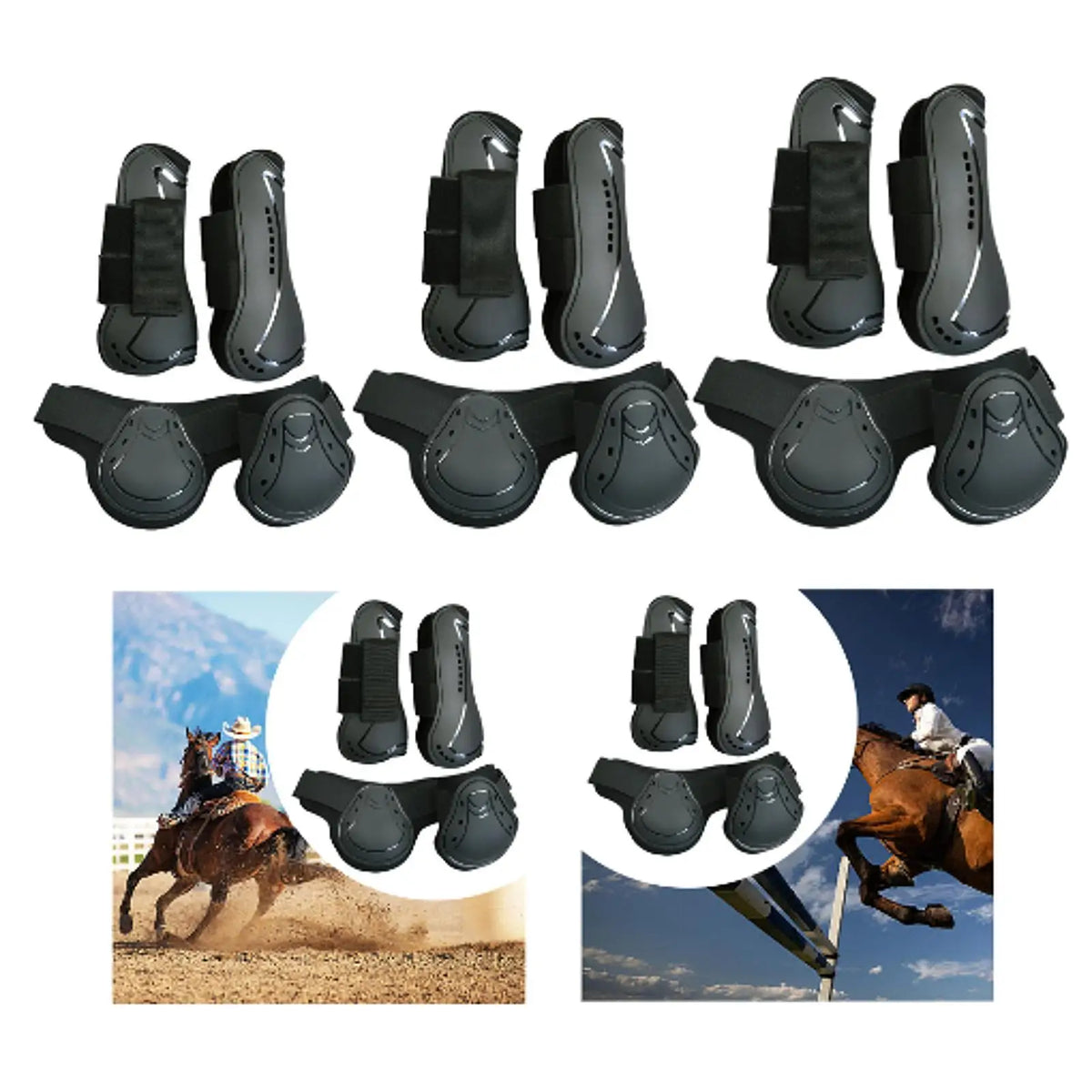 4x Horse Tendon Boots Wraps Portable Outdoor - ProPawPet.com