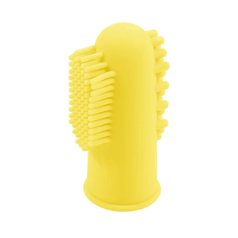 Soft Dog Finger Toothbrush Grooming Brush Bad Breath Tartar Teeth Tool