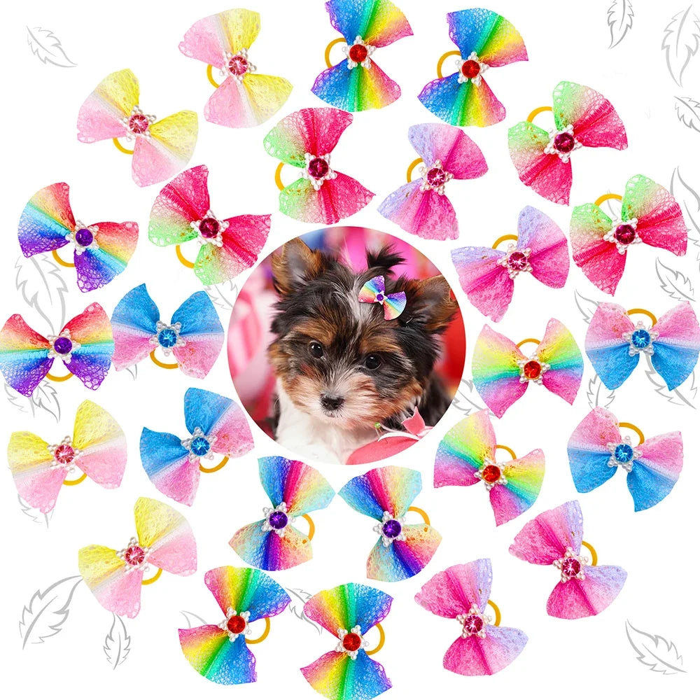 10/20/30PCS Pet Grooming Hair Bows Puppy Mix - ProPawPet.com