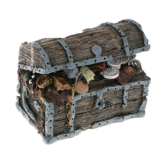 Resin Treasure Chest Ornament For Aquarium - ProPawPet.com