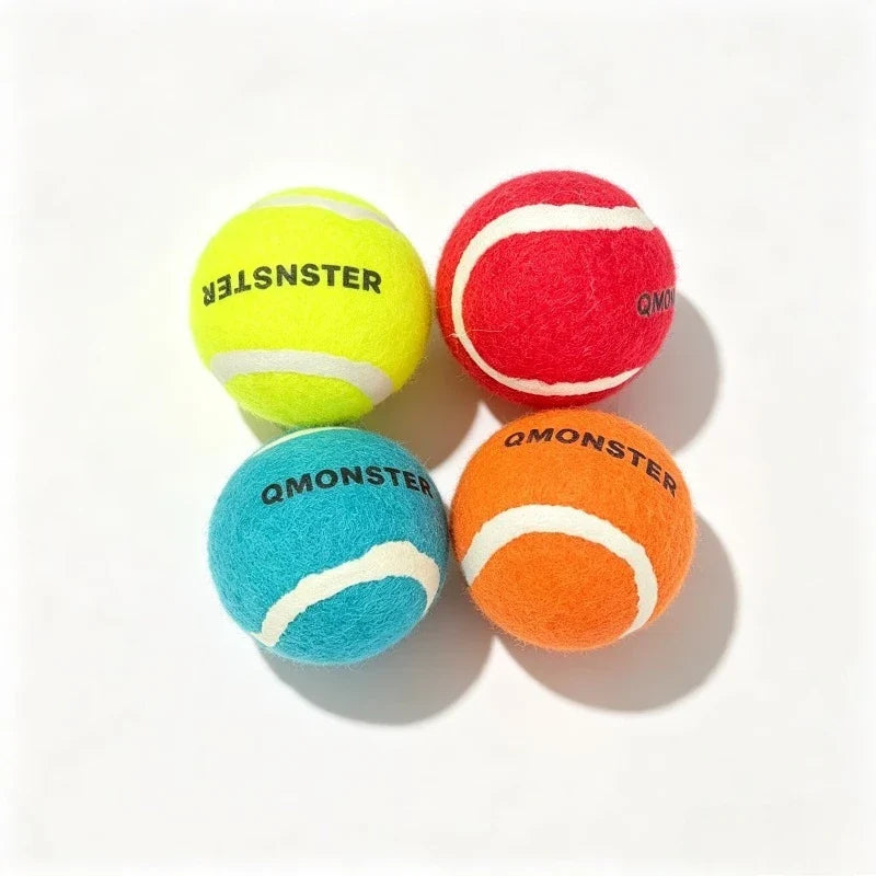 Interactive Dog Toy Set Q-monster Thick Walled Natural Rubber Squeak Chew