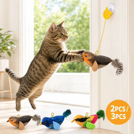 Interactive Hanging Cat Toy Bird Teaser with - ProPawPet.com