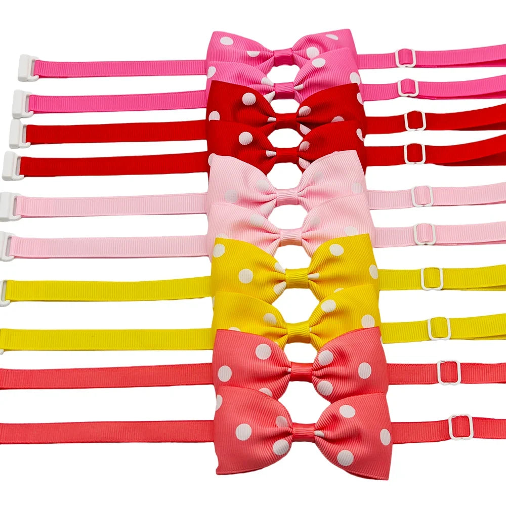 10pcs Ribbon Bow Ties For Dogs Adjustable - ProPawPet.com
