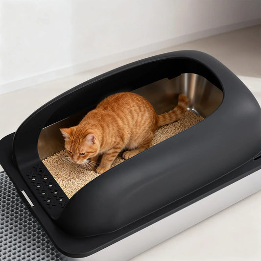 JHK Stainless 24IN Steel Cat Litter Box with - ProPawPet.com