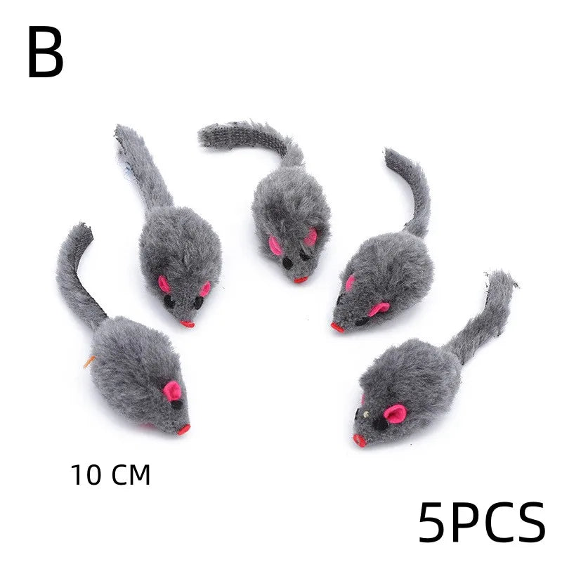 Interactive Plush Simulation Mouse Cat Toys – 4 Colors